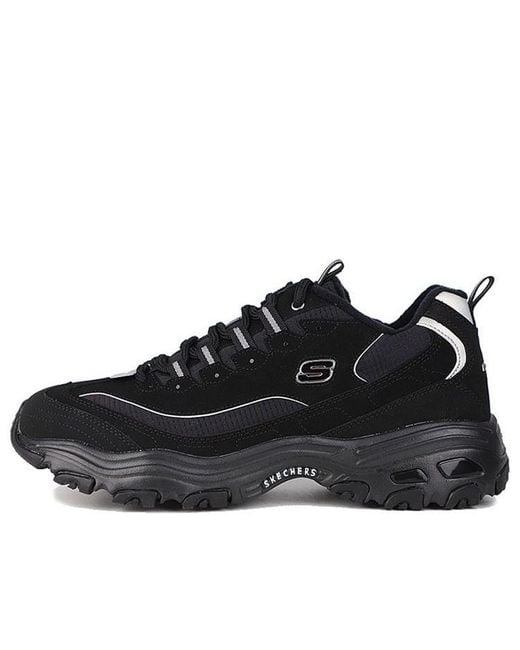 Skechers Black D'Lites Low-Top Running Shoes for men