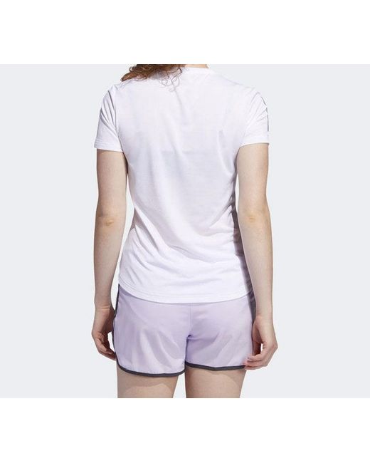 Adidas White (Wmns) Own The Run Tee Running Sports Short-Sleeve Tee