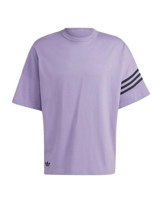 Adidas Purple Originals Adicolor Neuclassics Tee for men