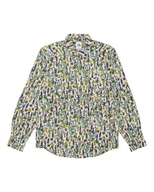 Nike Green Ss22 Dri-Fit Acg Uv Version Floral Long Sleeves Shirt for men