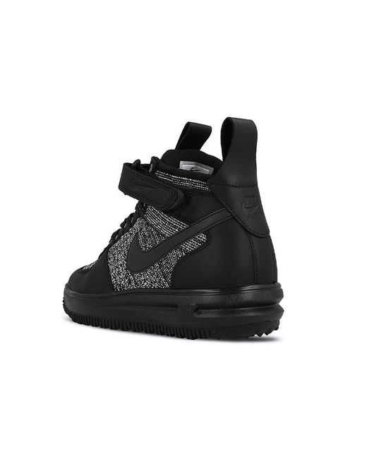 Nike Black (Wmns) Lunar Force 1 Flyknit Workboot 'Oreo'