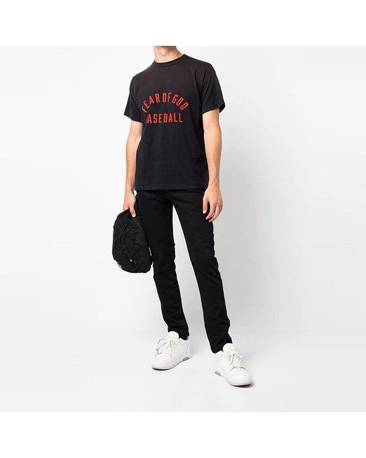 Fear Of God Black Baseball Tee 'Vintage' for men