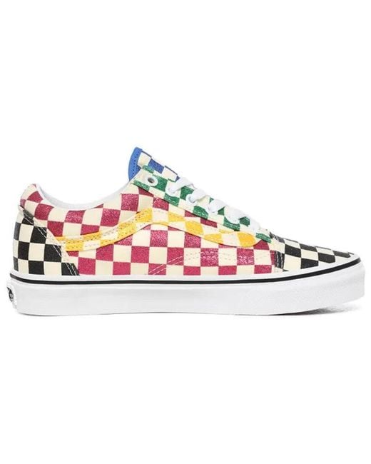Vans White Old Skool 'Glitter Check' for men
