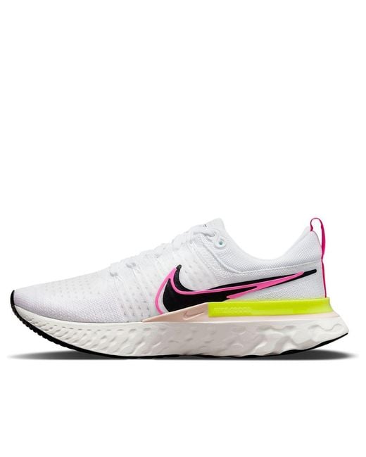 Nike White React Infinity Run Flyknit 2 'Rawdacious' for men