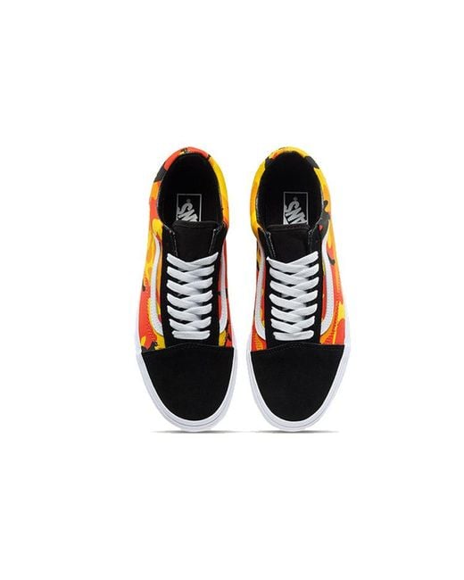 Vans Orange Old Skool 'Pop Camo' for men