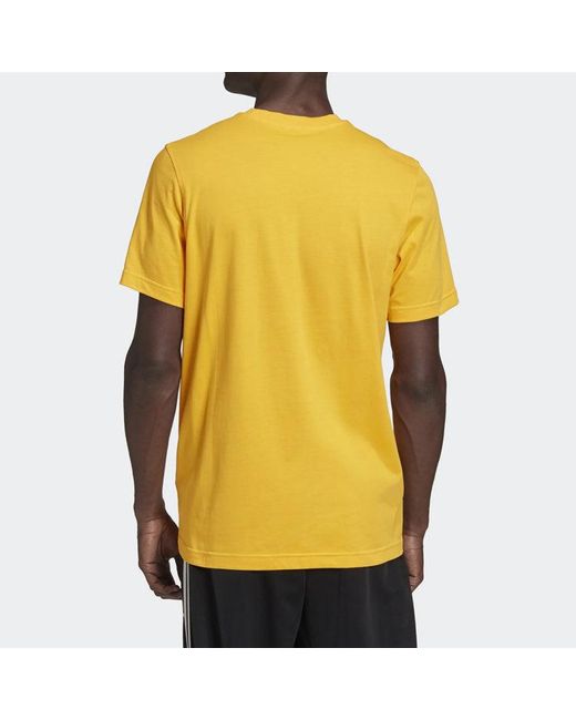 Adidas Yellow Originals Trefoil T-Shirt Short Sleeve Color for men