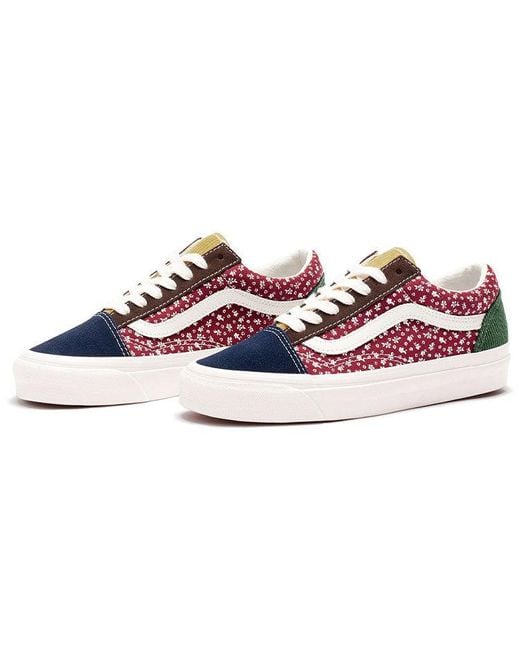 Vans Red Style 36 Lightweight Cozy Skateboarding Shoes for men