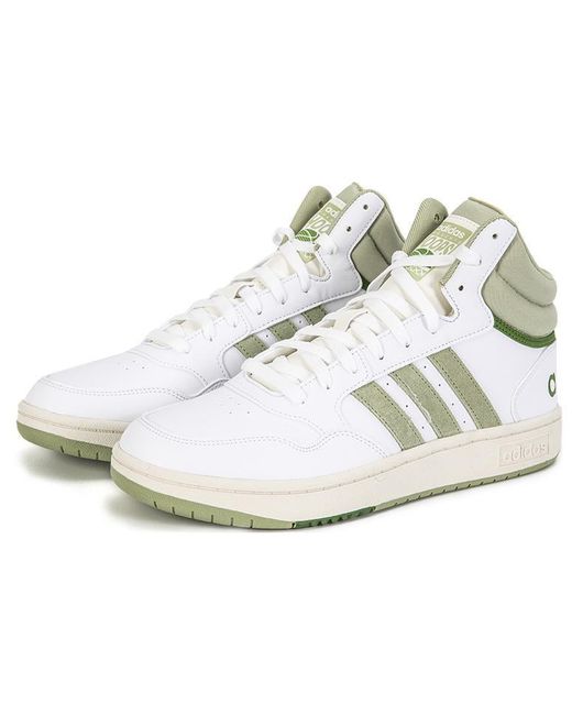 Adidas White Hoops 3.0 Mid for men