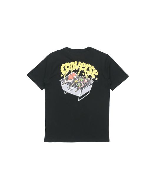 Converse Black Pattern Casual Sports Short Sleeve for men