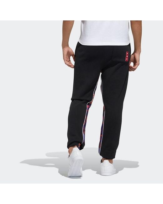 Adidas Black Originals Cny Pant New Year Stitching Printed Pants for men