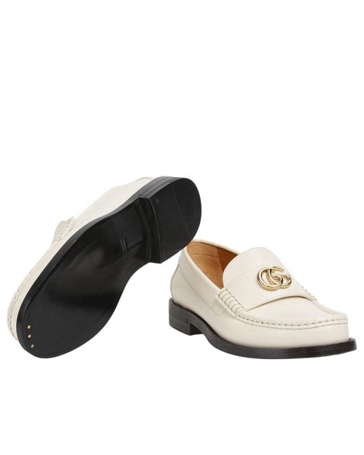 Gucci White (Wmns) Double G Loafers