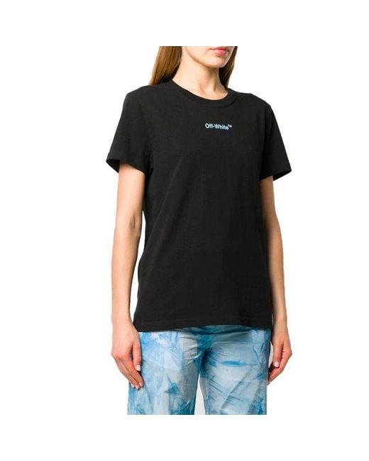 Off-White c/o Virgil Abloh Black (Wmns) Arrows Sketch Printed Short Sleeve