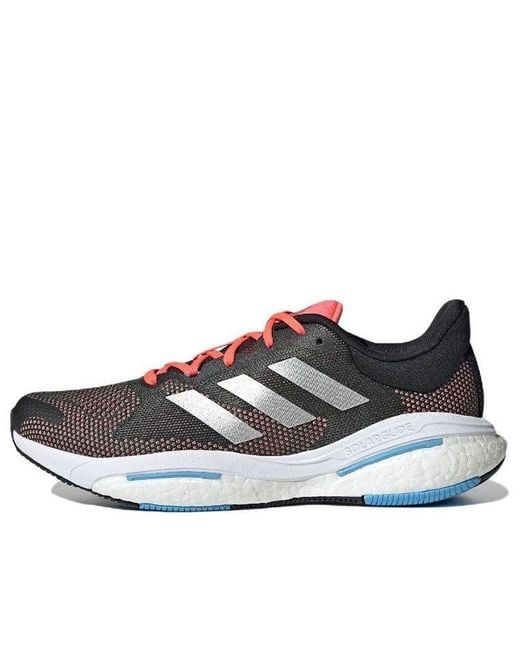 Adidas Black Solarglide 5 'Carbon Metallic Turbo' for men