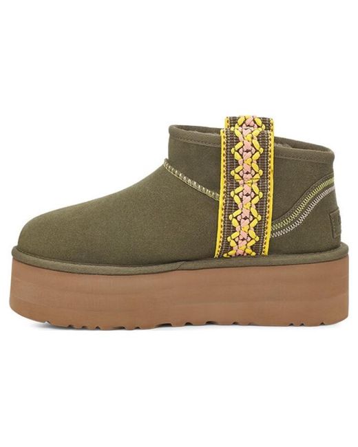 Ugg Green (Wmns) Classic Ultra Mini Braid Plat