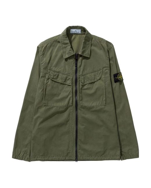 Stone Island Green Overshirt for men