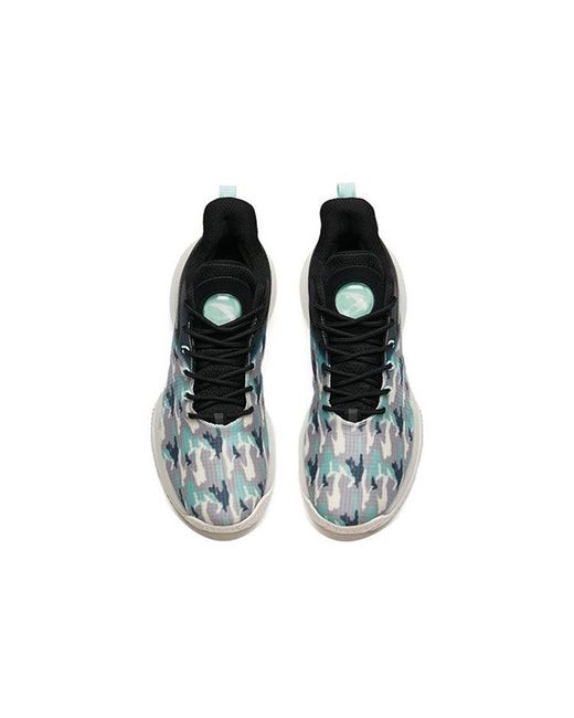 Anta Blue Cement Bubble Basketball Shoes for men