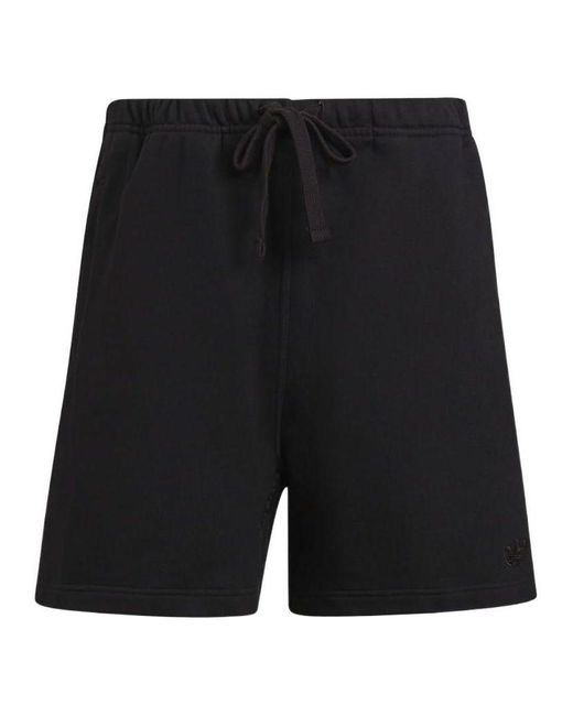 Adidas Black Originals Version Solid Color Lacing Athleisure Casual Sports Shorts for men