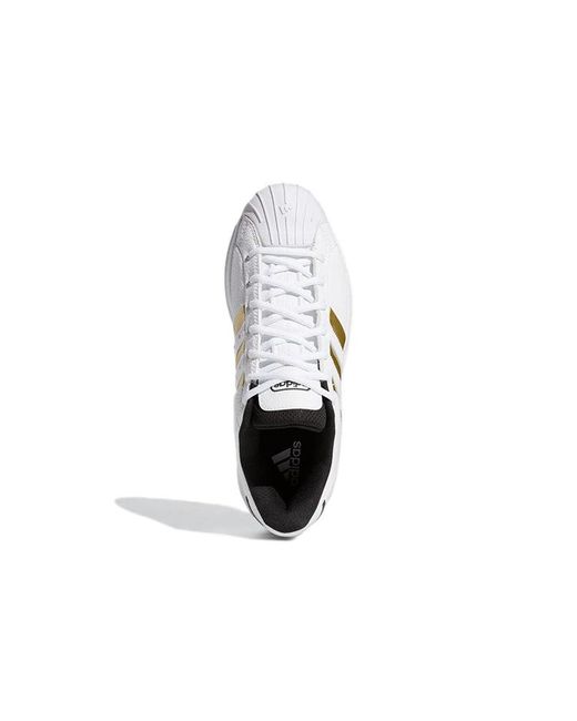 Adidas White Pro Model 2G Low Metallic' for men