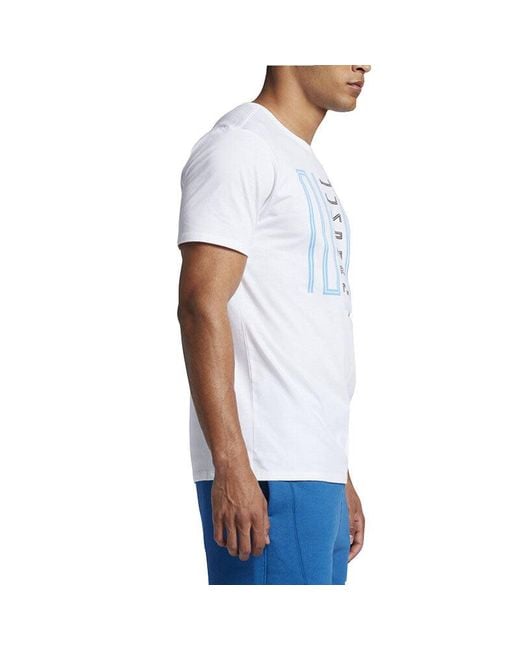 Nike Blue Printing Sports Short Sleeve for men