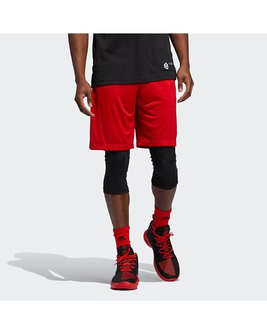 Adidas Red Rose Short Training Gym Sports Basketball Shorts for men