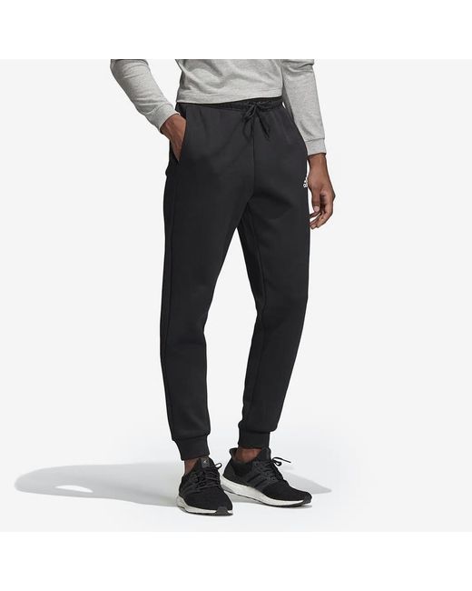 Adidas Black Mh Plain Pnt Sports Knit Long Pants for men