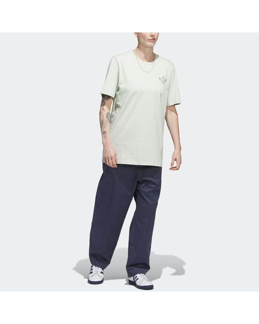 Adidas Green Originals Henry Jones Paris T-Shirt 'Linen' for men
