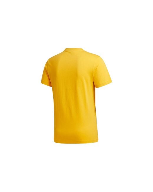 Adidas Yellow Neo X Crossover M Gdtm Tee Printing Round Neck Sports Short Sleeve for men