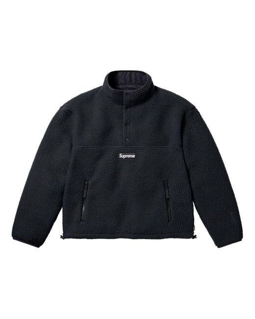 Supreme Blue X Polartec Shearling Reversible Pullover for men