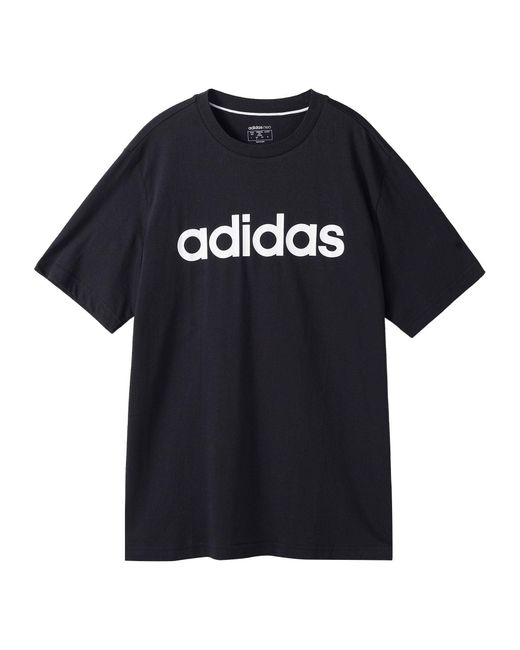 Adidas Black Neo M Ce Logo T1 Casual Sports Round Neck Training Short Sleeve for men