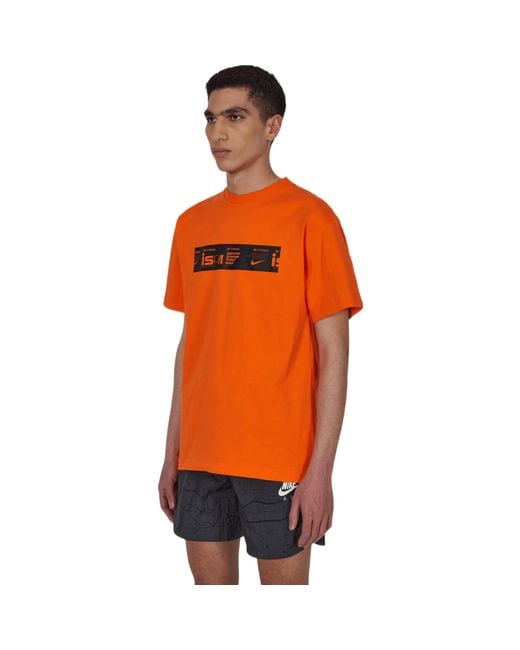 Nike Orange Nrg Ispa Graphic Tee for men