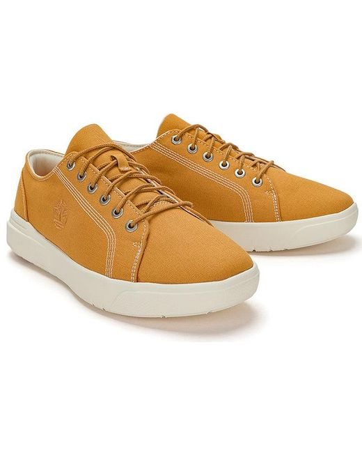Timberland Brown Seneca Bay Fabric Oxford Shoes 'Wheat' for men