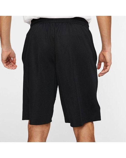 Nike Black Swoosh Logo Printing Basketball Athleisure Casual Sports Shorts for men