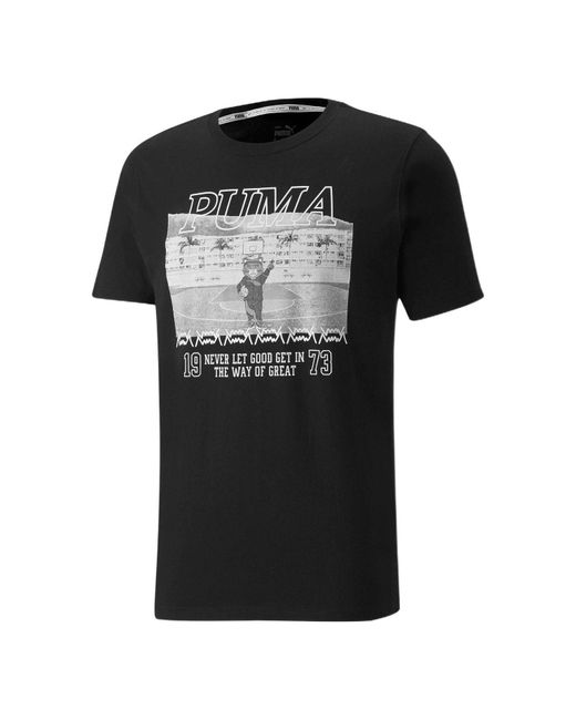 PUMA Black Dylan Graphic T-Shirt for men