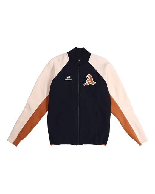 Adidas Blue Athleisure Casual Sports Woven Baseball Uniform Jacket for men