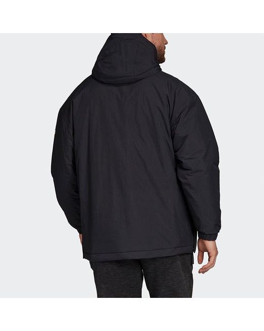 Adidas Blue Casual Sports Warm Hooded Padded Jacket for men