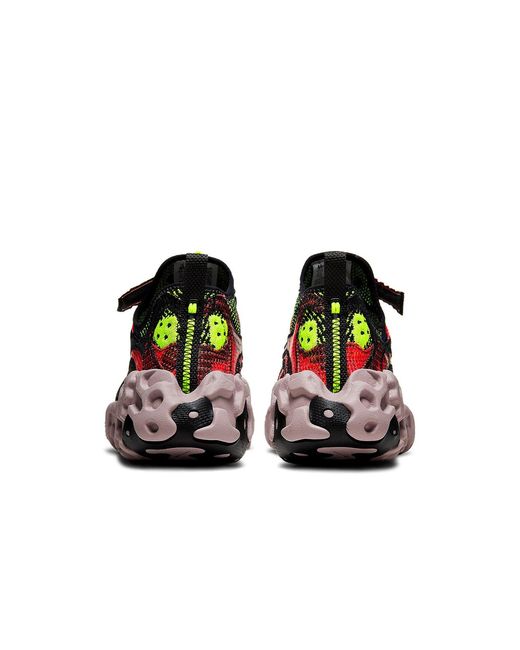 Nike Black Ispa Overreact Flyknit 'Crimson Volt' for men