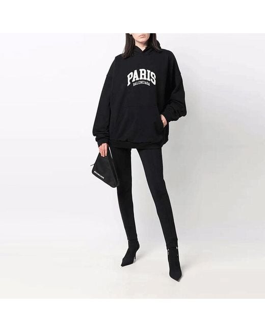 Balenciaga Black Cities Paris Hoodie Wide Fit ' '