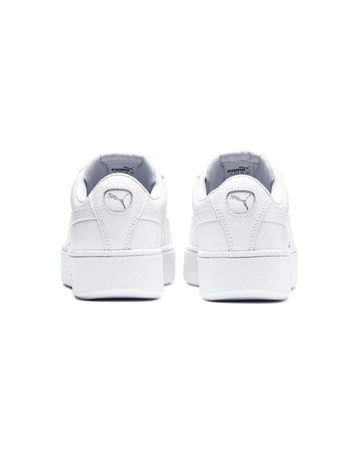 PUMA White (Wmns) Vikky Stacked L