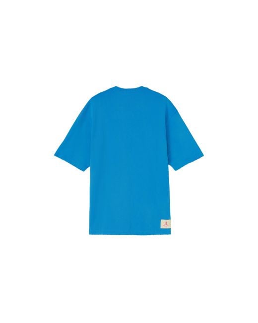 Nike Blue X Union Crossover Ss22 Solid Color Character Alphabet Printing Round Neck Short Sleeve Asia Edition for men