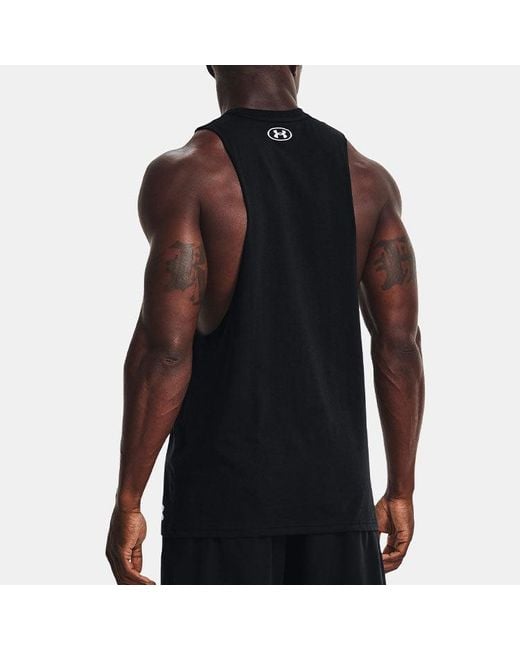 Under Armour Black Project Rock Brahma Bull Tank for men