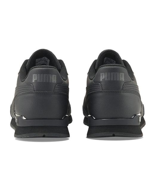 PUMA Black St Runner V3 Leather 'Triple' for men