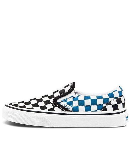 Vans Blue Classic Slip-On Kids/ Checkboard for men