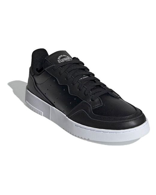Adidas Black Supercourt 'Core Leather' for men
