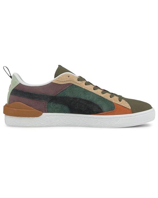 PUMA Brown Suede Bloc Wtformstrip Leisure Shoes for men
