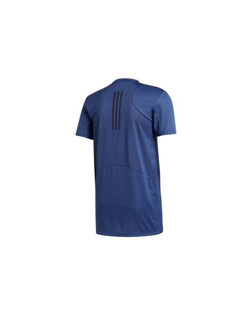 Adidas Blue Trg Tee H.Rdy Sports Gym Training Round Neck Short Sleeve for men