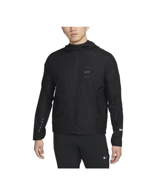 Nike Black Repel Miler Running Jacket for men