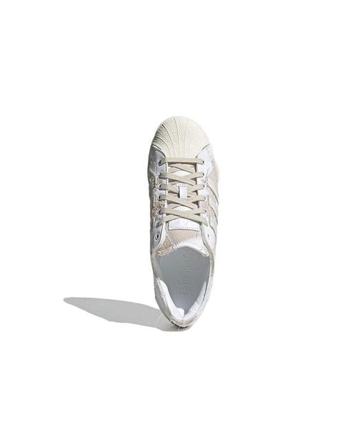 Adidas White X Atmos Superstar Sh Dark Cream' for men
