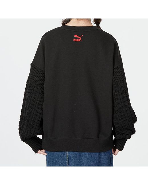 PUMA Black (Wmns) Crew Neck Sweatshirt