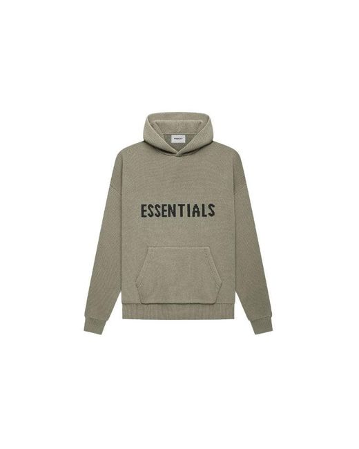 Fear Of God Gray Fw21 Knit Hoodie for men