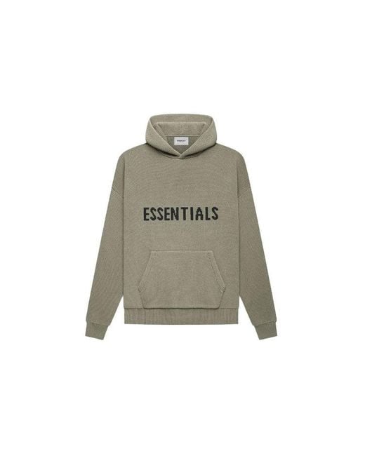 Fear Of God Gray Fw21 Knit Hoodie 'Pistachio' for men
